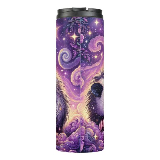 Opossum im Lila Traum Thermosbecher (Rückseite)
