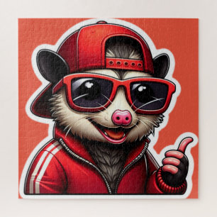 OPOSSUM IM ROTEN TRACK-ANZUG PUZZLE