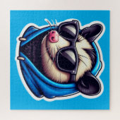 OPOSSUM IN BLAUEN HOODIE 2 PUZZLE (Horizontal)