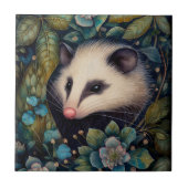 Opossum in der Keramik Brambles Fliese (Vorderseite)