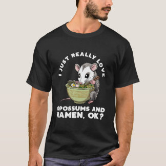 Opossum isst Ra-Nudeln Japanisches Essen Possum Na T-Shirt