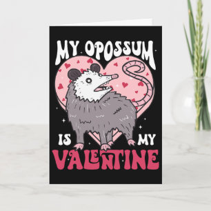 Opossum ist mein Valentinsliebhaber Herz Opossum V Karte