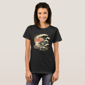 Opossum Japanese Wave  Vintage Possum T-Shirt (Vorne ganz)