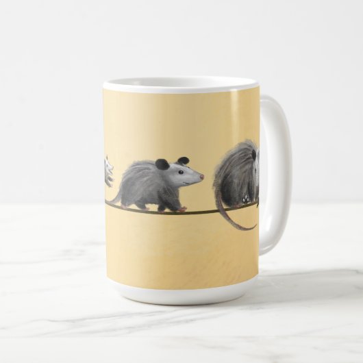 Opossum Joey zur Erwachsenenentwicklung Tasse (VorderseiteRechts)