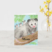 Opossum Karte (Gelbe Blume)