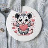 Opossum-Liebe und Freundschaft Süßes Tier Herz Des Button (Beispiel)