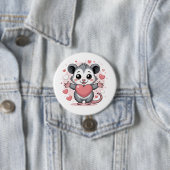 Opossum-Liebe und Freundschaft Süßes Tier Herz Des Button (Beispiel)