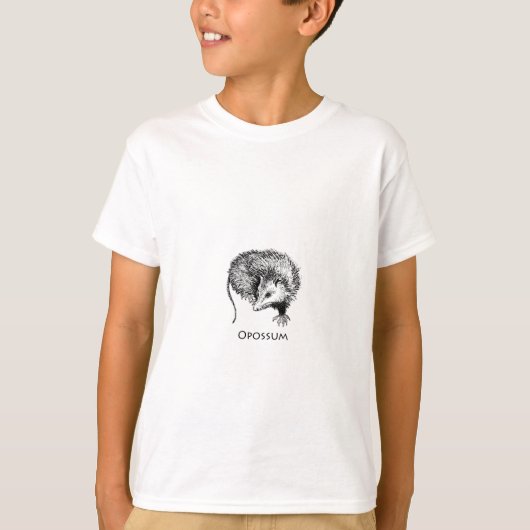 Opossum (Linie Art) T-Shirt (Vorderseite)
