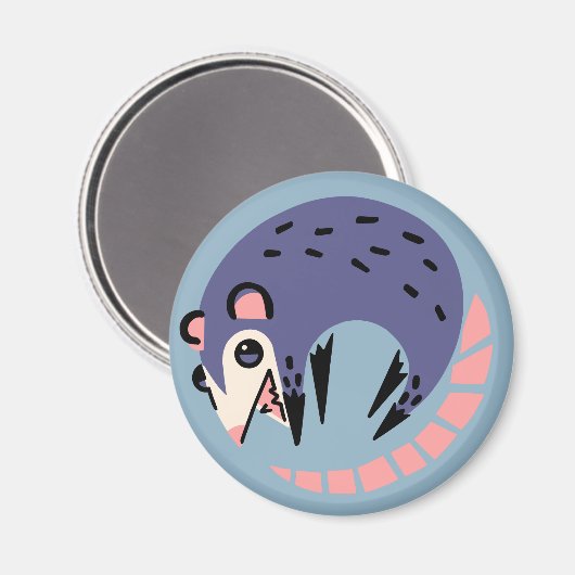 Opossum Magnet (Vorderseite/Rückseite)