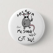 Opossum McStabby Knopf Button (Vorderseite)