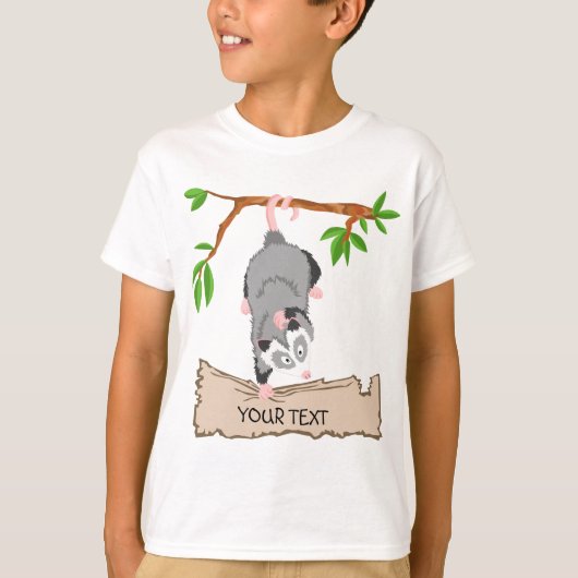 Opossum mit Zeichen T-Shirt (Vorderseite)