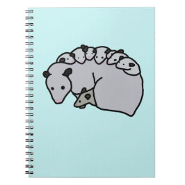 Opossum Mom with her Babies Notizblock