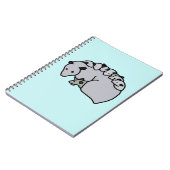 Opossum-Mutter mit ihren Babys Notizblock (Linke Seite)