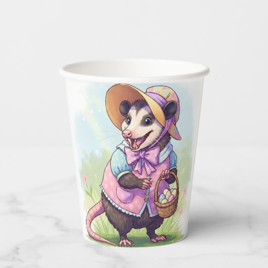 Opossum Pappbecher (Rückseite)