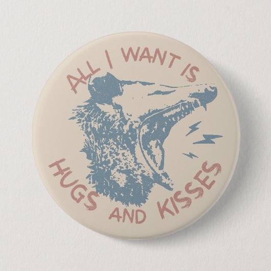 Opossum Possum für die Liebe Button (Vorderseite)