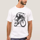 Opossum Possum Reiten Biker Rad Lover T-Shirt (Vorderseite)