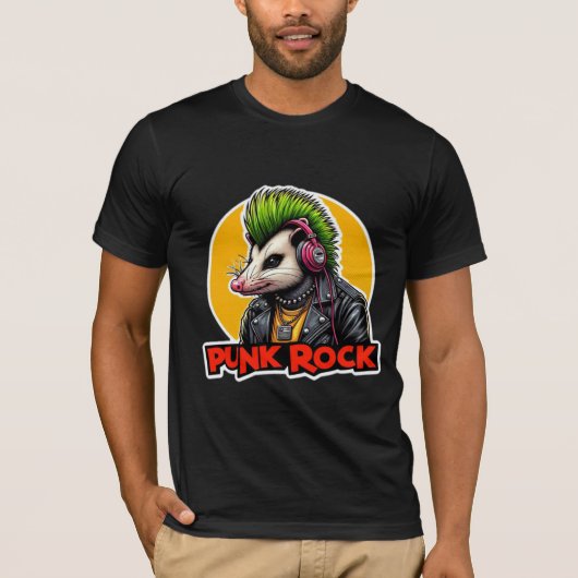OPOSSUM PUNK ROCK GREEN T-Shirt (Vorderseite)