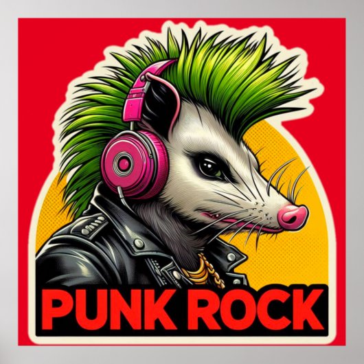 OPOSSUM PUNK ROCK GRÜNE 2 POSTER (Vorne)