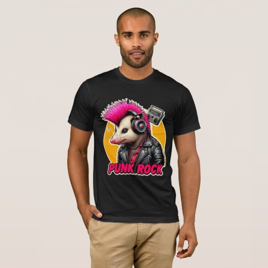 OPOSSUM PUNK ROCK PINK T-Shirt (Vorne ganz)