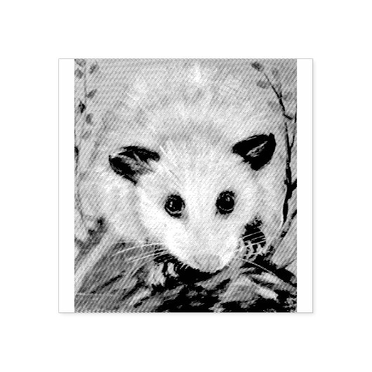 OPOSSUM RUBBER-BRIEFMARKE GUMMISTEMPEL (Prägung)