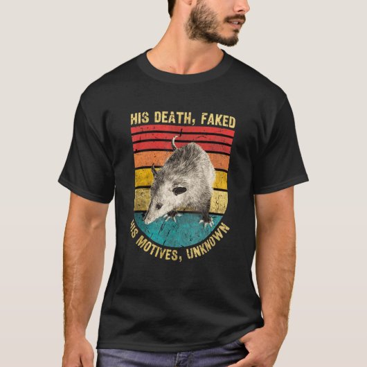 Opossum sein Tod täuschte seine Motive unbekannt v T-Shirt (Vorderseite)