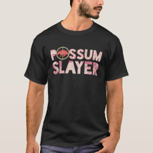 Opossum Slayer Pink Camouflage Opossum Hunter T-Shirt
