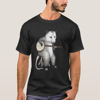 Opossum spielt Banjo Gitarre Possum Live Weird Tra T-Shirt