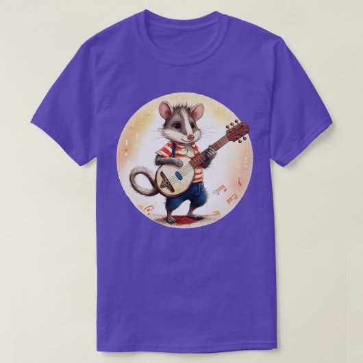 Opossum spielt Banjo T-Shirt (Design vorne)