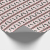 Opossum-Streifen Geschenkpapier (Ecke)