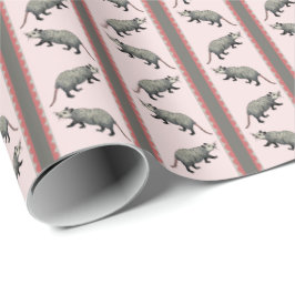 Opossum-Streifen Geschenkpapier