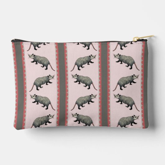 Opossum Stripe Zipper Pouch Zubehörtasche (Rückseite)