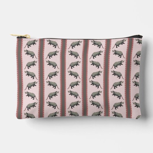 Opossum Stripe Zipper Pouch Zubehörtasche (Vorderseite)