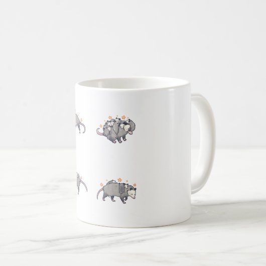 Opossum � Süße Tier Art Kaffeetasse (VorderseiteRechts)