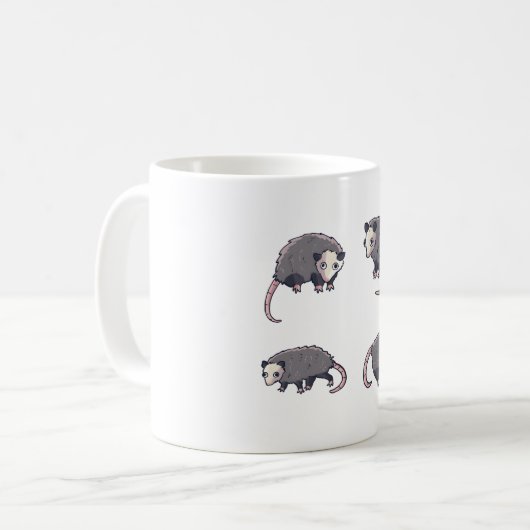 Opossum � Süße Tier Art Kaffeetasse (Vorderseite Links)