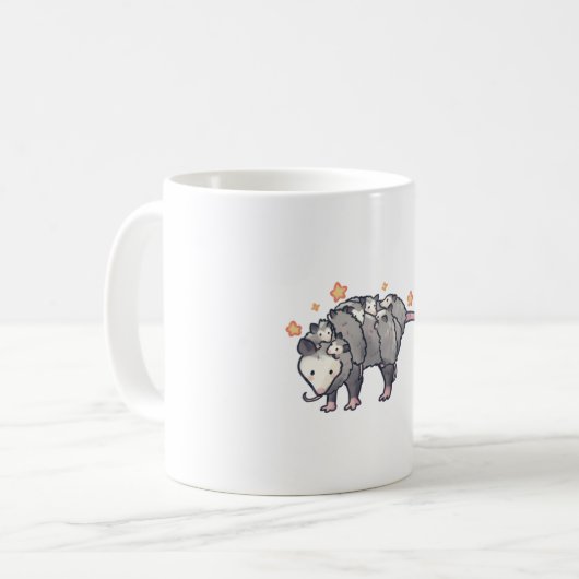 Opossum � Süße Tier Art Kaffeetasse (Vorderseite Links)