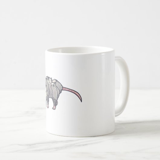Opossum � Süße Tier Art Kaffeetasse (VorderseiteRechts)
