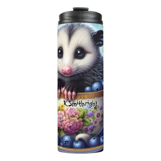 Opossum Tea Party Thermosbecher (Vorderseite)