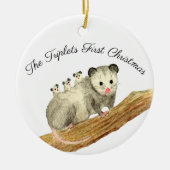 Opossum-Triplets Keramik Ornament (Vorne)