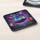Opossum Trippy Psychedelic Hippie Custom Personal Getränkeuntersetzer (Linke Seite)