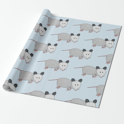 Opossum-Überraschung Geschenkpapier (Ungerollt)