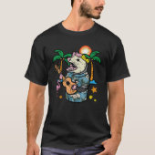 Opossum Ukelele Palm Tree Possum Guitar Hawaii Men T-Shirt (Vorderseite)