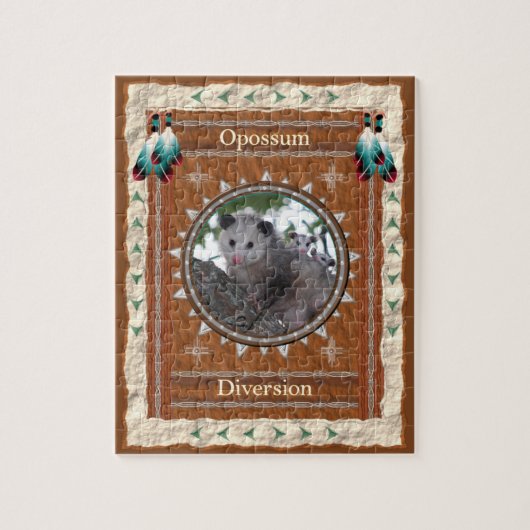 Opossum -Umleitung- Jigsaw Puzzle mit Box (Vertikal)