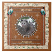 Opossum - Umleitung - Keramik Fliese (Vorderseite)