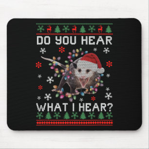 Opossum Weihnachten Hörst du, was ich hören Xmas O Mousepad