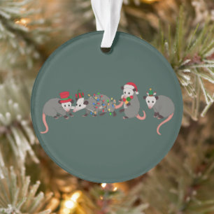 Opossum Weihnachten Niedliche Wildtiere Funny Xmas Ornament