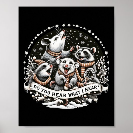 Opossum Weihnachten Weihnachten Weihnachten Weihna Poster (Vorne)