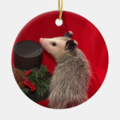 Opossum-Weihnachtsverzierung Keramik Ornament (Vorne)