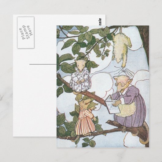 Opossummen machen widerwillige Schüler Postkarte (Vorne/Hinten)