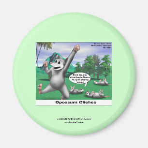OPossummen Toter Cartoon Funny Magnet