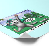 OPossummen Toter Cartoon Witziges Poster (Ecke)